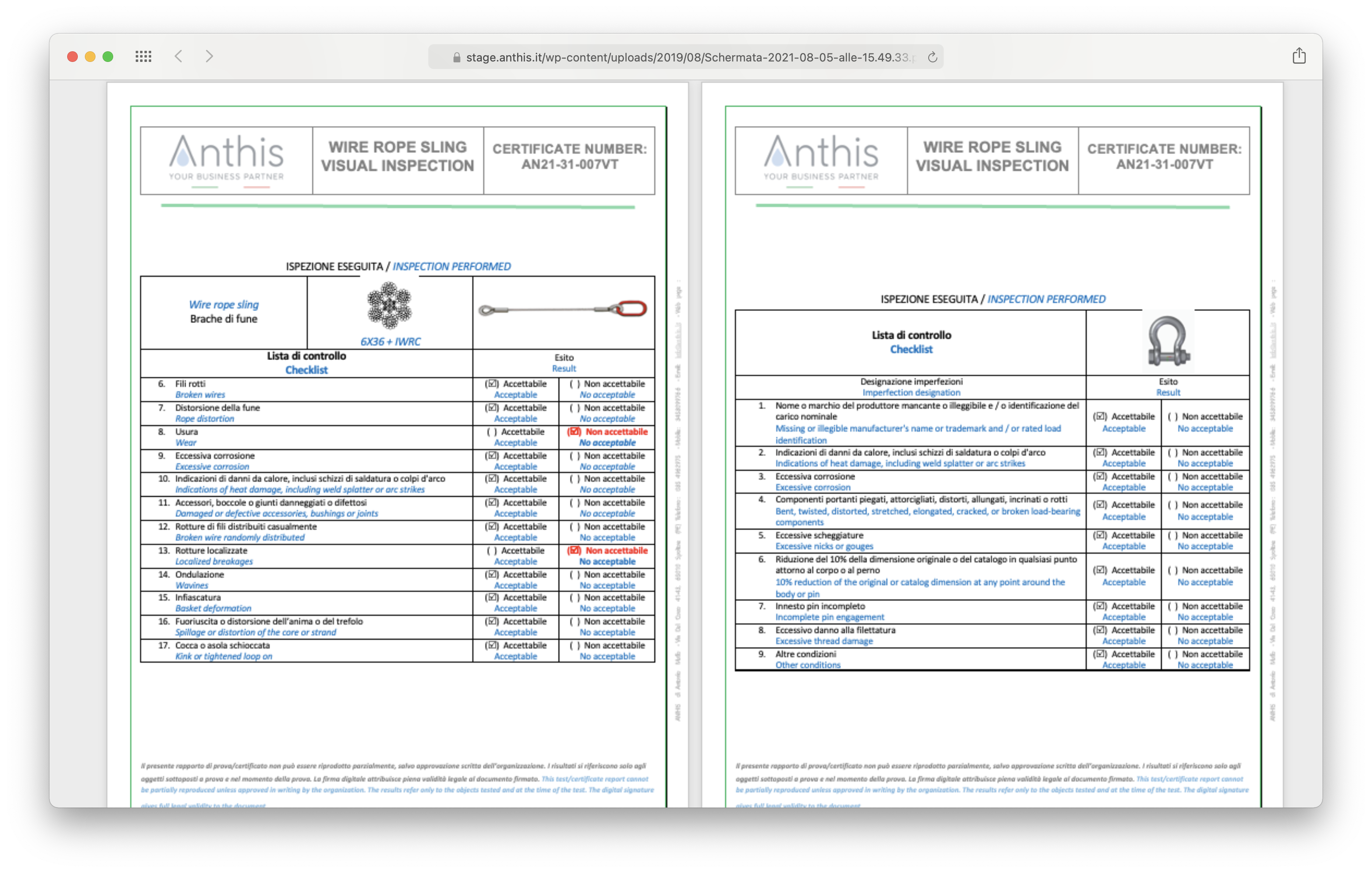 Il certificato è pronto in realtime e disponibile nel nostro database e nella vostra mailbox.